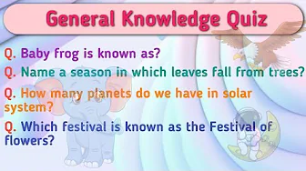 GK Question for Kids || Quiz Time || General Knowledge Questions and Answers for Kids
