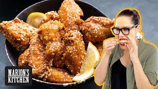 My IMPOSSIBLE wings...crispy AND sticky Honey Lemon Chicken Wings  | Marion's Kitchen