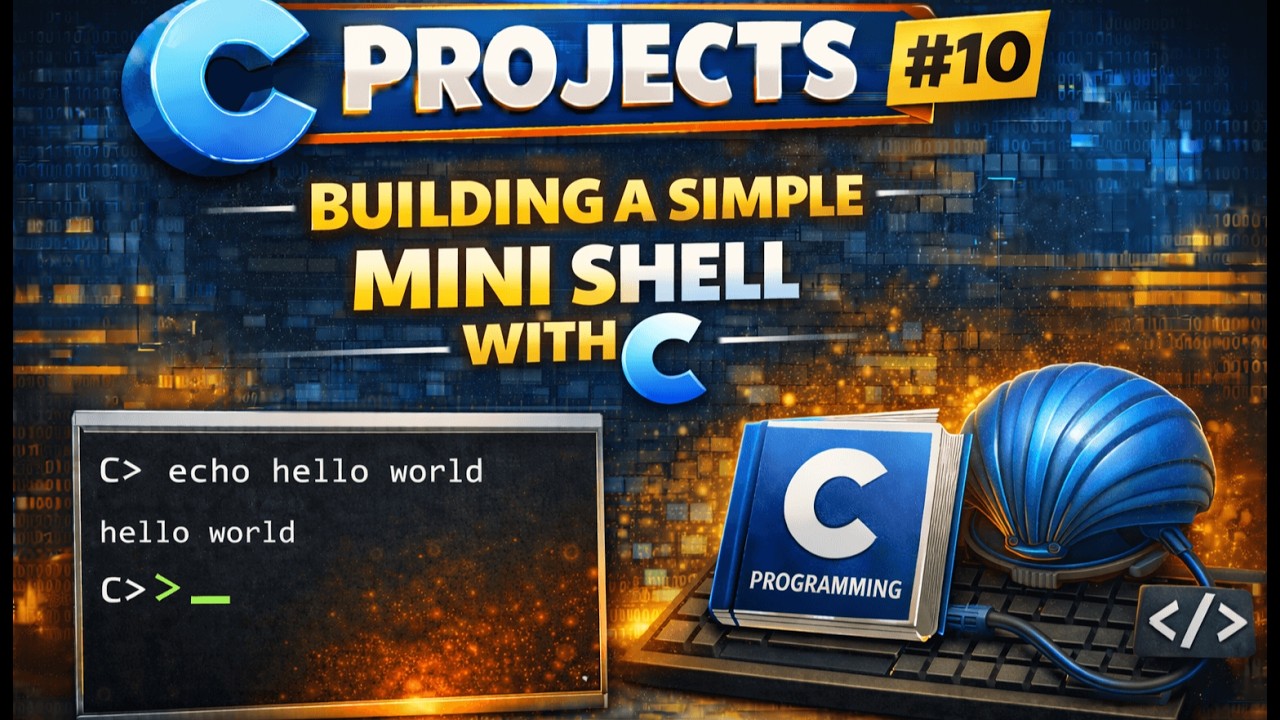 #10 C projects :Building a simple mini-shell with C - YouTube