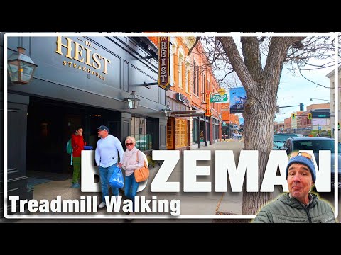Downtown Bozeman City Walk | Virtual Treadmill Walking Scenery & Commentary