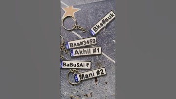 3d Printed Name/Number Plate Keychain #name #numberplate #bike #car #3dprinting #keychain