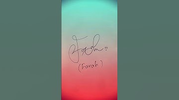 Signature style of my name Farah #short
