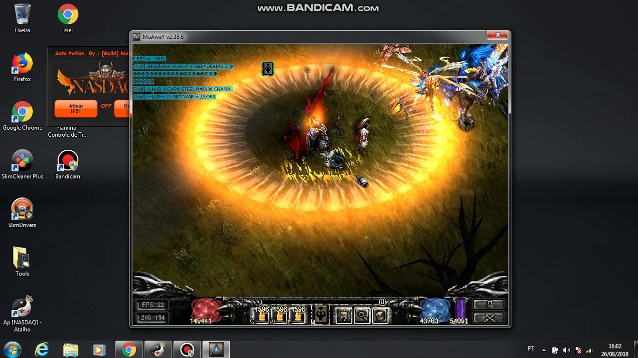 Jogador -BZ- usando BUGNET (Synaur+XLAG) MuAwaY 2018