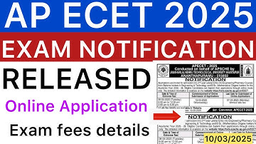 AP ECET 2025 EXAM NOTIFICATIONS RELEASED | AP DIPLOMA ECET 2025 DATES RELEASED