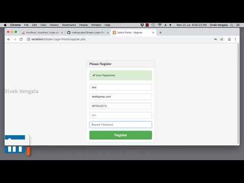 How to Create Secure User Register/Login/Reset Portal - 2/4 User Registration