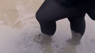 Wet Mud Nike Sneakers Black Tights