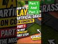 👉 part 2 How To Cut Artificial Grass PERFECTLY (No Gaps) #diy #fyp