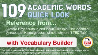 109 Academic Words Quick Look Ref from \\