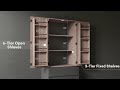 Whisper Series 70.8" Kitchen Pantry with 3 Drawers &amp; Magnetic Closure