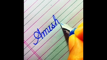 "Amisha" ❤️😍 Beautiful name in Cursive writing #shortsviral