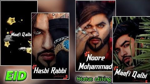 Eid status Editing in kinemaster with new lyrics || New eid status editing | Mr suraj Editing Zone