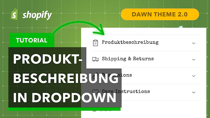 Shopify Dawn Theme: Produktbeschreibung in Dropdown-Feld umwandeln