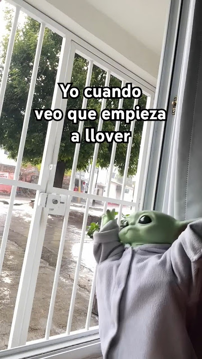 Siempre soy feliz cuando llueve #humor #lluvia #feliz #babyyoda