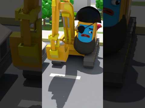 🗺 Жёлтый экскаватор ищет клад! 🚜 | Городок Машинок - Мультфильмы для детей#forkids #длядетей