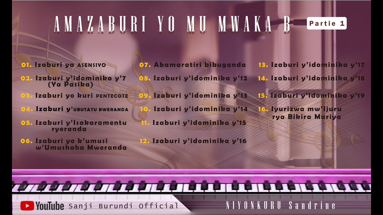 AMAZABURI YO MU MWAKA B, Part I