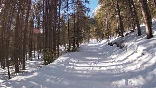 Winter Hike on Grassi Lakes Trail - Alberta, Canada