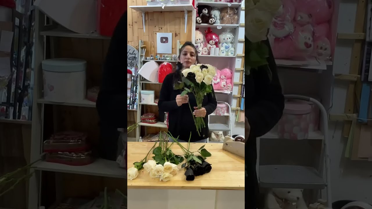 White And Black Rose Bouquet Roses Fyp Flowers