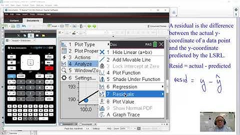 TI-nSpired Residuals, Residual Plots and Why LSRL?