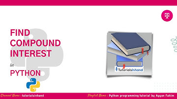 write a python program to find compound interest