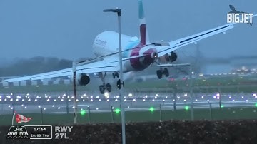 747 Flies Too Low and Turbulent Landing Goes Wrong