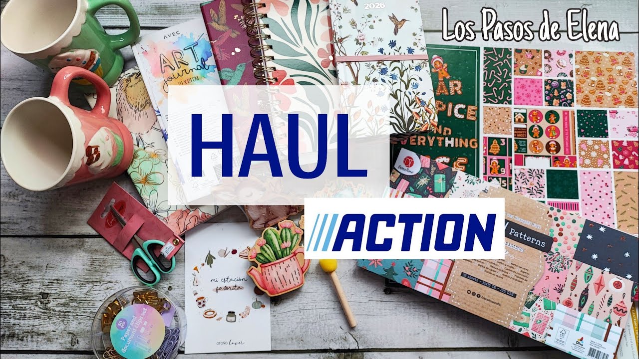 HAUL COMPRAS🛍️ ACTION y ALGO MÁS✂️ #action #compras #haul  #scrapbooking #manualidades