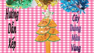 Hướng Dẫn Xếp Cây Thông Noel Màu Vàng Ấm Áp 🌲🌲🌲 - Christmas Tree 🌲🌲🌲| Quang Anh Gấp Hoa Nghệ Thuật