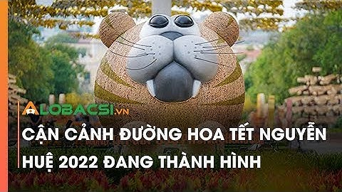 Cận cảnh đường hoa Tết Nguyễn Huệ 2022 đang thành hình