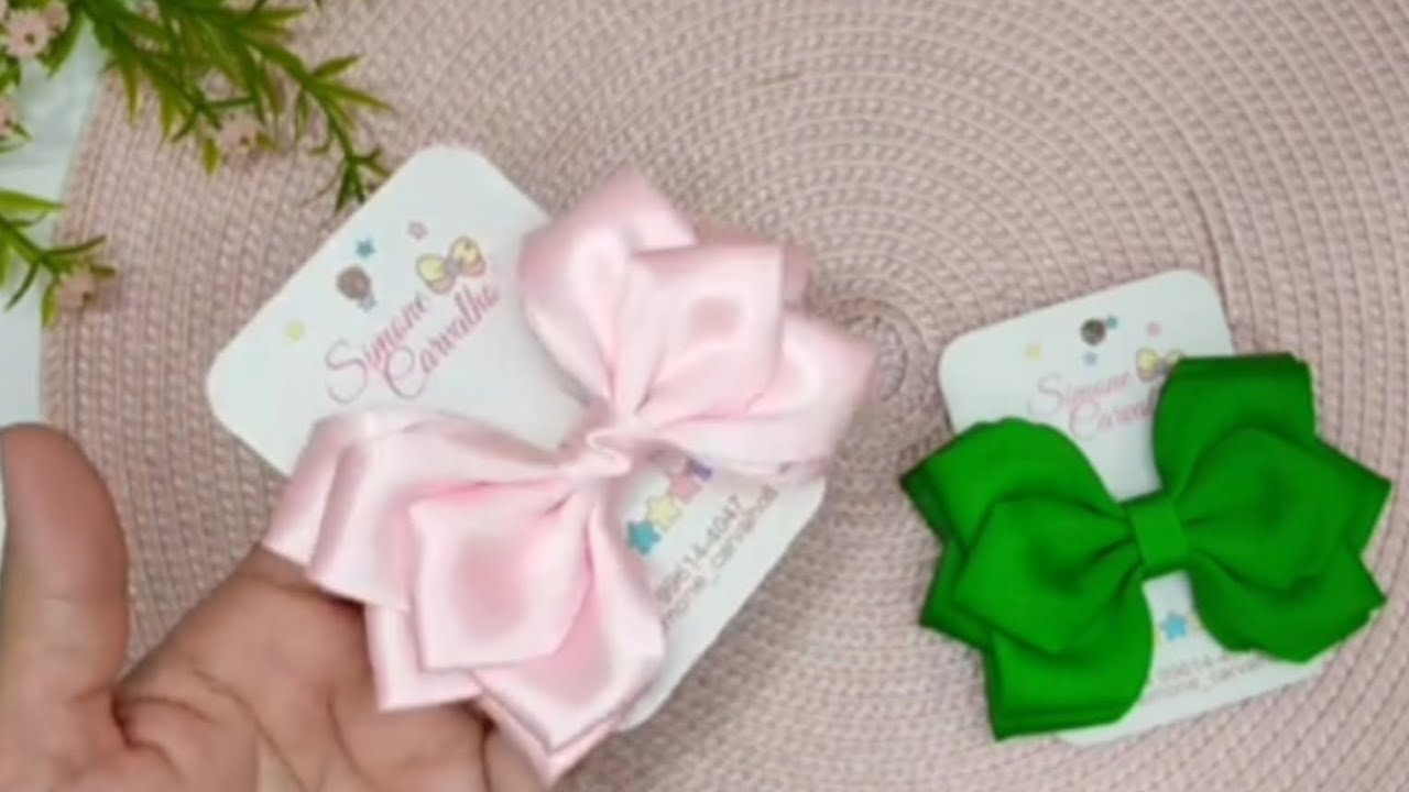 Beautiful Handmade Hair Bow Clips | Satin Ribbon Bow Design for Girls | DT Elysia Handmade