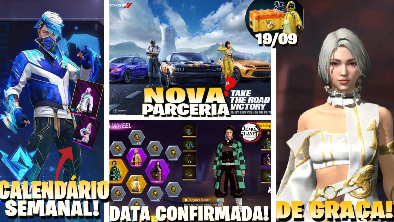 AMANHÃ EVENTO!! TOP CRIMINAL, DEMON SLAYER FF, BANDEIRÃO, SIGMAX  ATUALIZAÇÃO! NOVIDADES FREE FIRE 