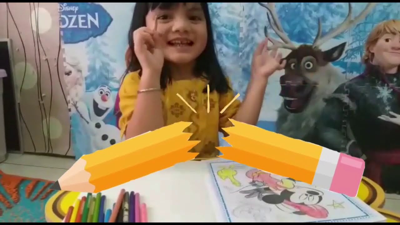 belajar mewarnai  mickey mouse dengan  pensil  warna YouTube