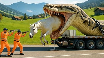 Brave Heroes Rescue Autistic Horse from Giant Python’s Deadly Coils in a Heart-Stopping Farm Battle