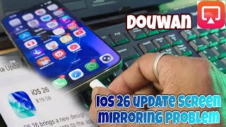 ios 26 update mirroring problem | Douwan Wired mirroring problem in iphone |Solution #douwan #ios26