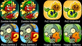 Zombie Harvest,Plants vs Zombies unlimited,Plants vs Zombies: All Stars - Hugo2020 vs Seferiso...