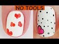 15 Easy Valentine's Day Nail Art Compilation without tools | Heart Nail Art Designs