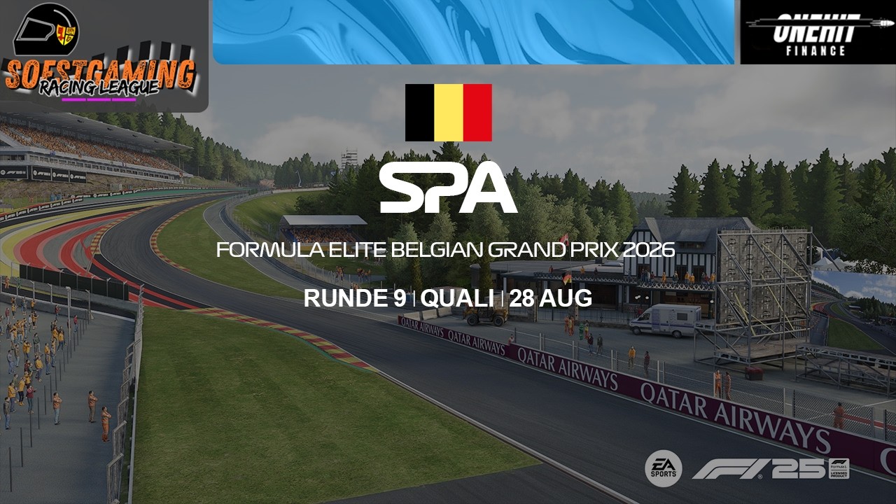 Soestgaming Racing League Elite | Season 4 | Quali 09 | Belgien | powered by OneHit Finance