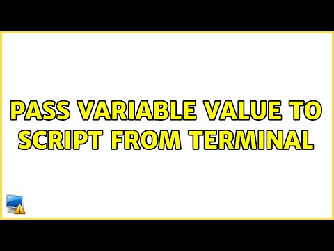 Ubuntu: Pass variable value to script from terminal (2 Solutions!!)