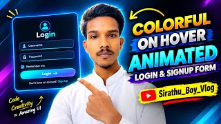 Login Form in HTML & CSS 😍|| Sirathu_Boy_Vlog ||  Guide