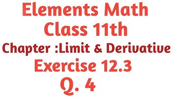 Class 11th math chapter 12 exercise 12.3 Q.4