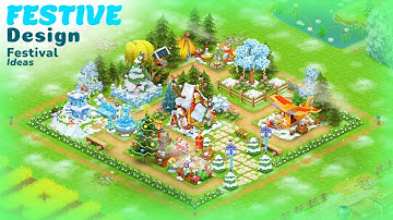 Festive design Festival ideas in Hay Day #hayday 