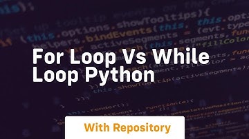 for loop vs while loop python
