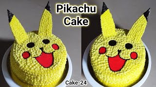 Pikachu Cake recipe | pikachu cartoon theme cake | pokemon pikachu cake | by Vanjari Sisters&Family