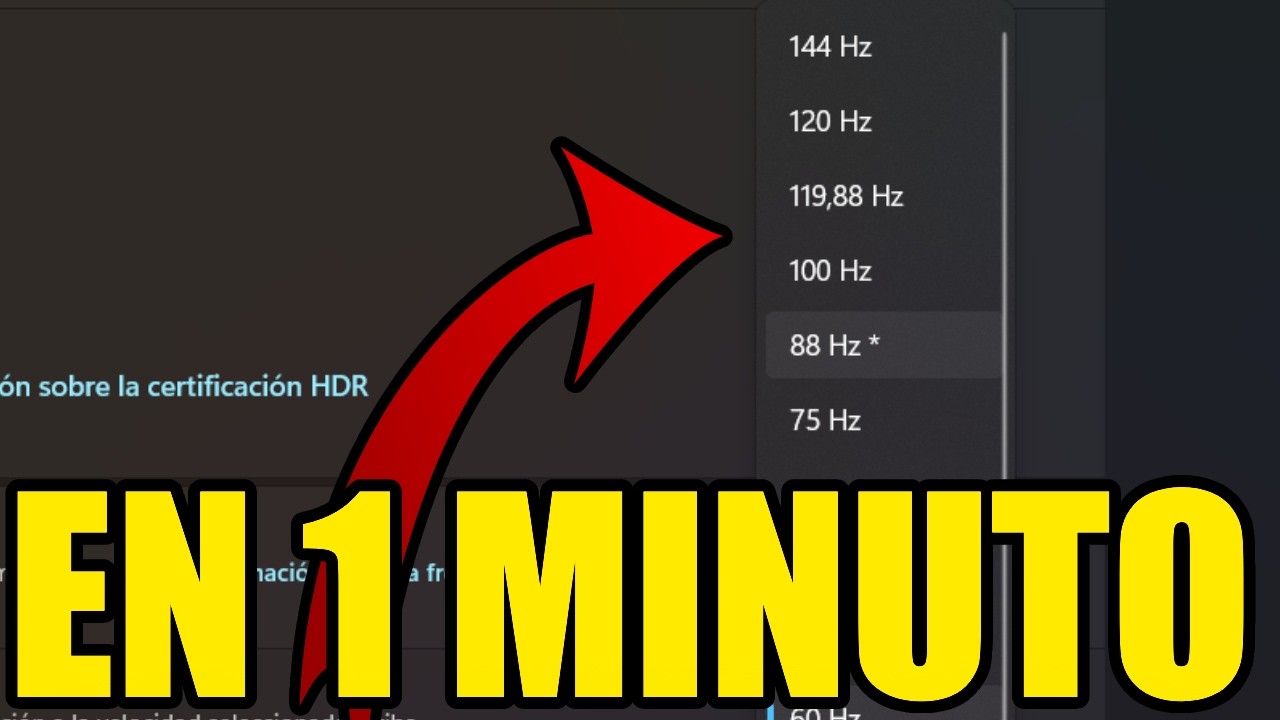 Como CAMBIAR HZ del MONITOR en WINDOWS 11 2026 - YouTube
