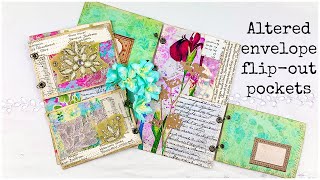 Super Fun Flip-Out Pockets - ALTERED ENVELOPES | SPRING BOHO JUNK JOURNALS | Journal Pocket Tutorial