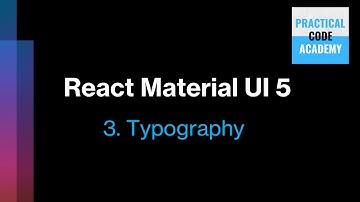React Material UI 5 3-Typography