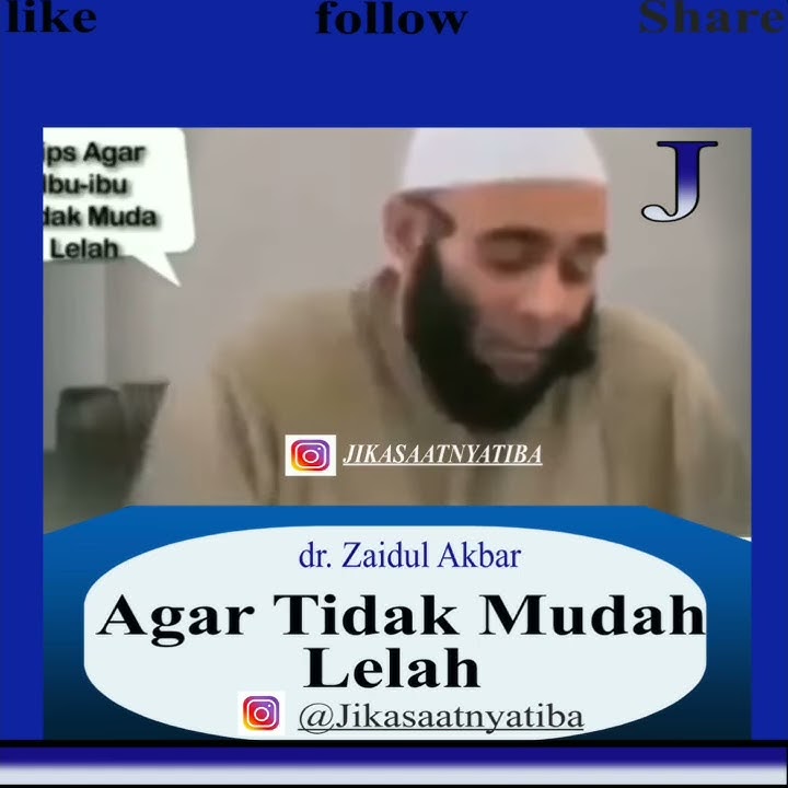 Agar tidak mudah lelah- dr Zaidul Akbar