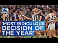 The panel savages that controversial free kick late in the dockersmagpies draw  sunday footy show