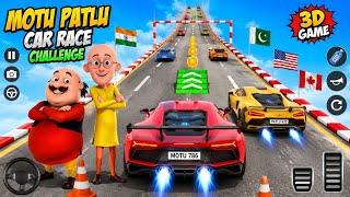 Motu Patlu 3D Car Racing Challenge 🚗🔥 Crazy Ramp Stunt Race Game | Funny Racing Adventure screenshot 4