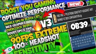 Fix lag Free Fire 90Fps Extreme Sensitivity Performance Ipad view V3 Config File No Expired screenshot 5