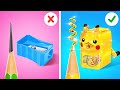 Easy  fun art hacks  impress your teacher rich vs broke drawing battle by 123go challenge