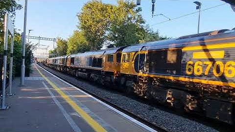 GBRF 66706+66787+66779+66199 passing through Reading West 6X01